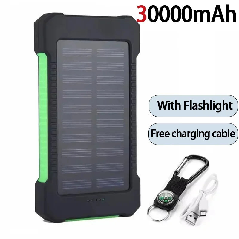 Lenovo 500000mAh Large Capacity Solar CCC Power Bank Super Fast Charging Portable External Battery For Travel  Outdoor Emergency