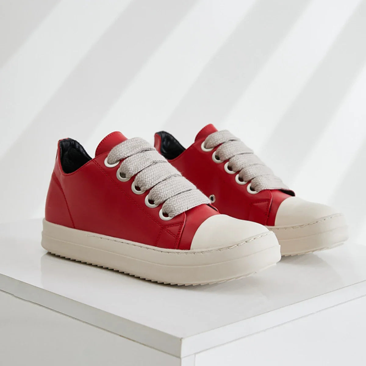 Men's Coarse Shoelaces, Low Cut Flat Bottom Casual Shoes, Minimalist College Style Sports Shoes