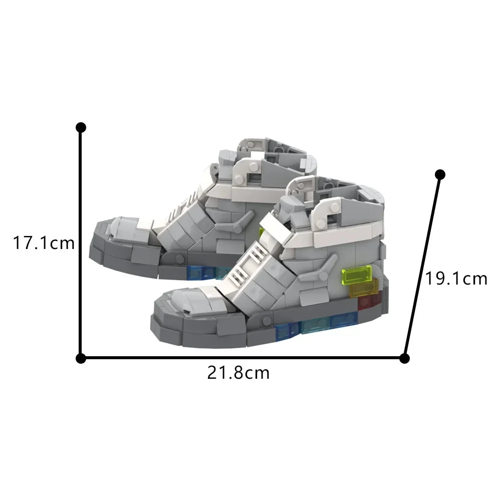 MOC Movie Back to the Future Skateboard Bricks Model High Tech Skateboard Shoes Creative Building Blocks Toys Kids Birthday Gift
