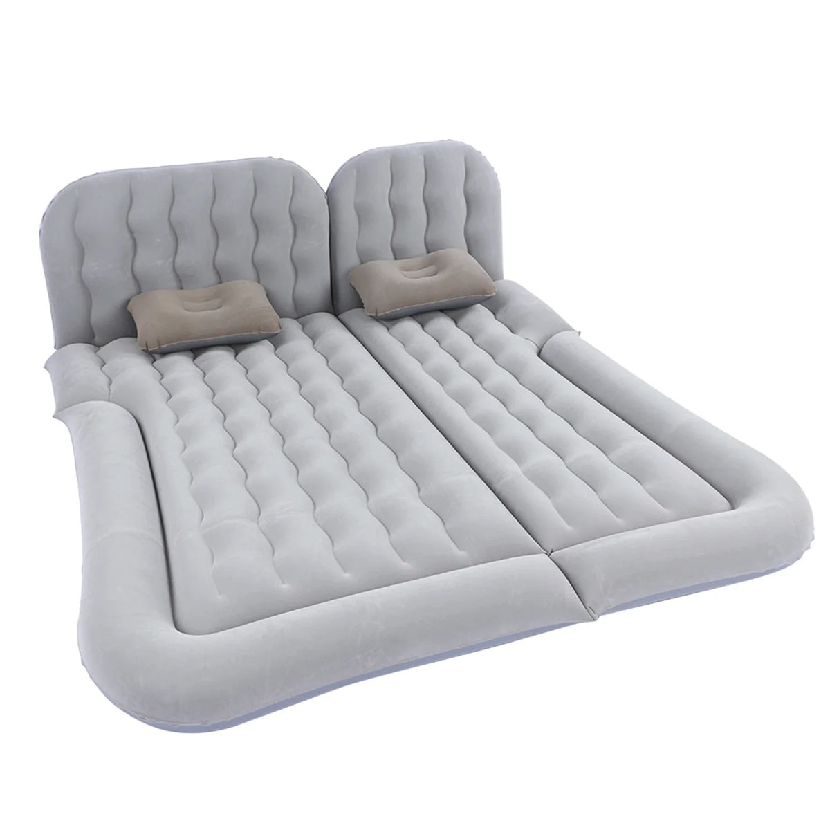 2‑In‑1 Multifunction Inflatable Travel Mattress PVC Flocking Soft Sleeping Rest Cushion for Car SUV