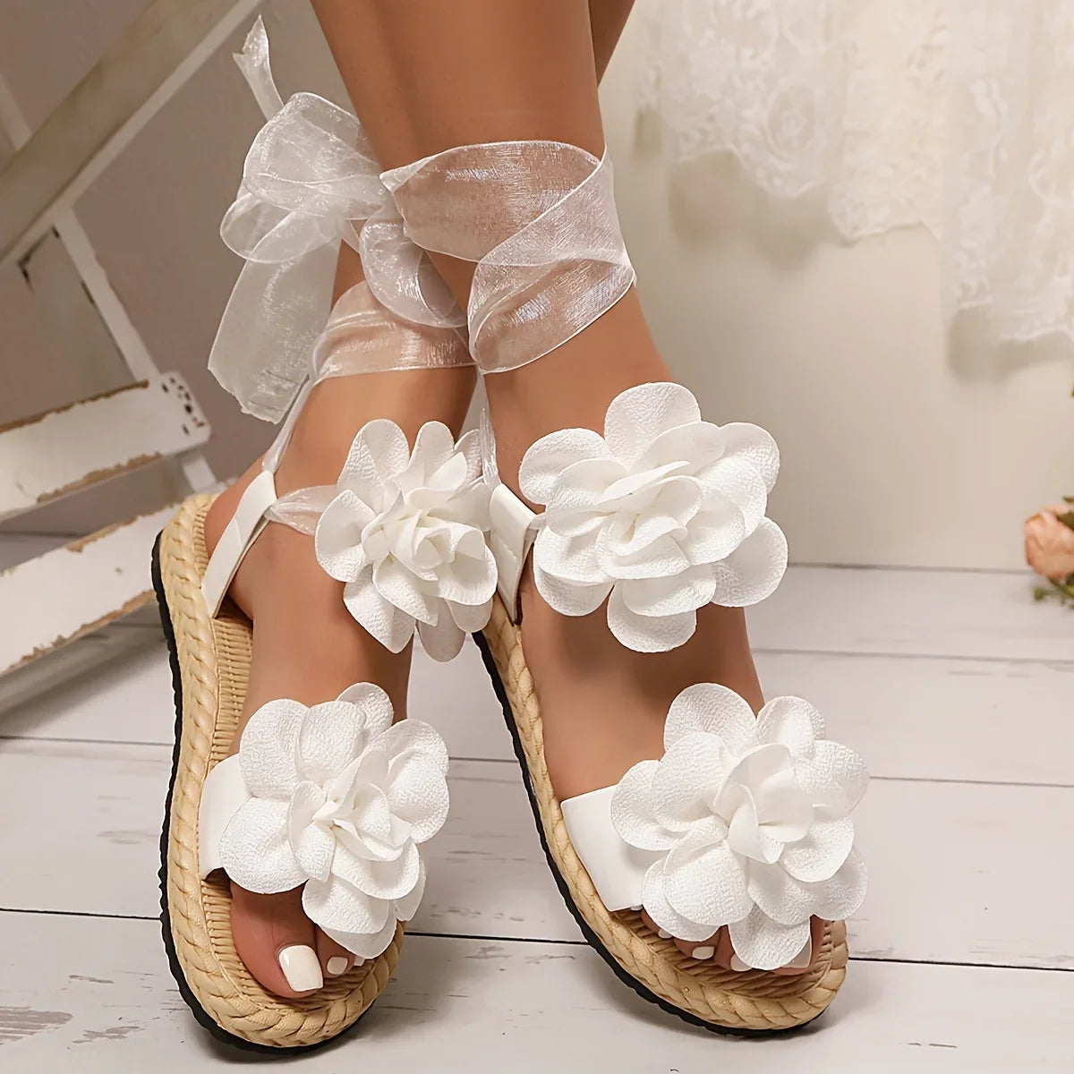 Women's Floral Platform Sandals