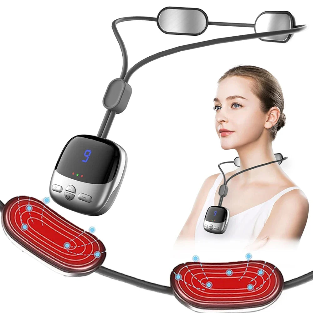 Smart Hanging Neck Massager EMS Muscle Massager Portable Hot Compress Neck and Cervical Spine Massager SPA Relaxation Treatment