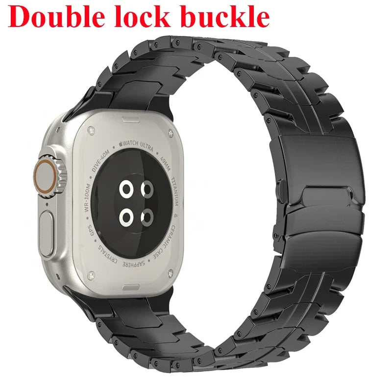 Stainless Steel Strap For Apple Watch Series 12 11 10 9 8 SE 3 46mm 45mm 42mm 44mm Metal Bracelet Band iWatch Ultra 4/3/2/1 49mm