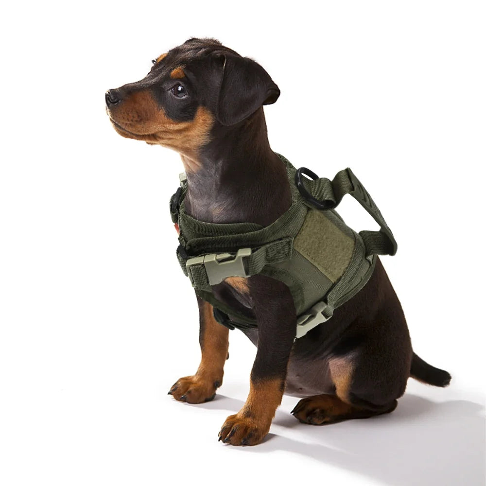 Tactical Small Dog Harness For Puppy Cats Adjustable Kitten Vest Harnesses For Military Dogs Working Training Walking Free Size
