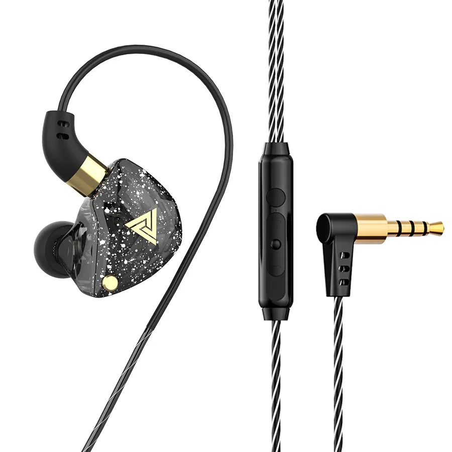 Original QKZ AK6 Copper Driver HiFi Wired Earphone 3.5MM Race Sport Headphone Bass Stereo Headset Music Earbuds In Ear With Mic