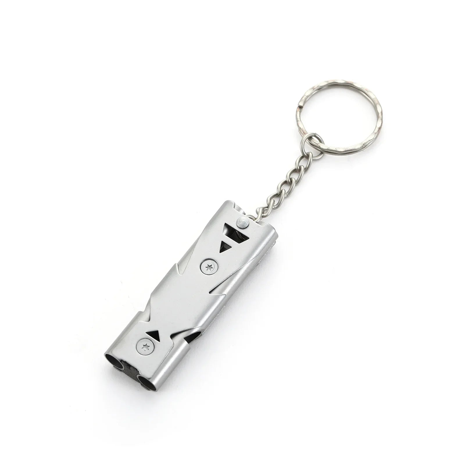 1Pcs Double Pipe Whistle Pendant Keychain High Decibel Portable Outdoor Survival Emergency Camping Tool Multifunction Whistle