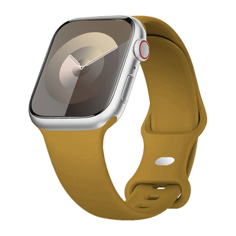 Silicone Strap For Apple Watch Bands 40mm 44mm 46mm 45mm 41mm 49mm 42 Correa Bracelet iWatch series ultra3 2 7 8 9 se 10 11 band