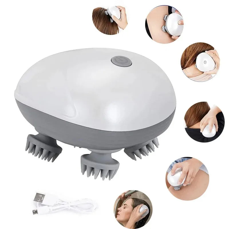 Electric Cat Massager Body Shoulder Leg Arm Neck Deep Tissue Head Scalp Dog Massage Kneading Relaxing Head Vibrating Device