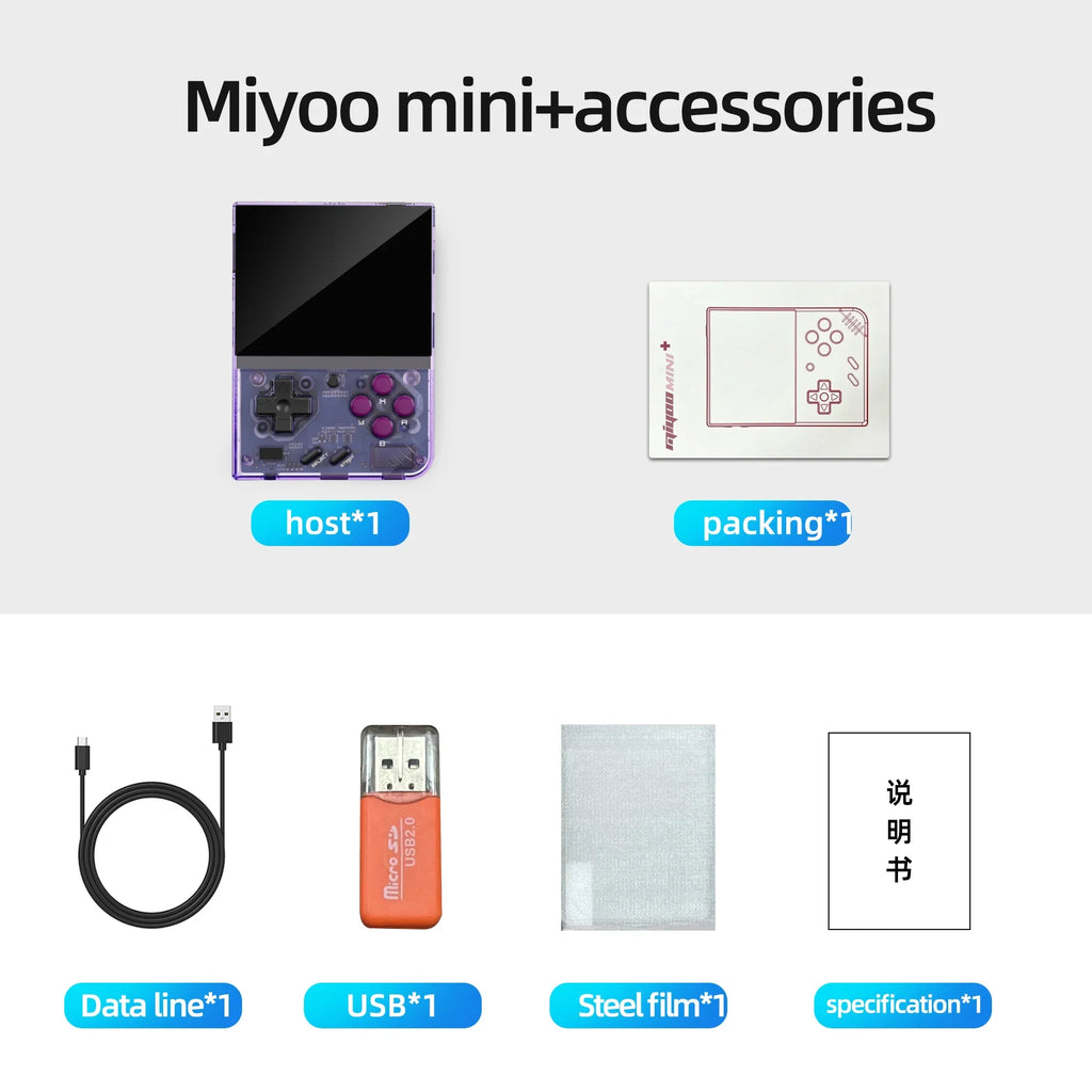 MIYOO Mini Plus Retro Pocket Emulator 3.5" OCA IPS Linux Handheld Console 3000mAh Multi Emulator Classic Video Game Console Gift