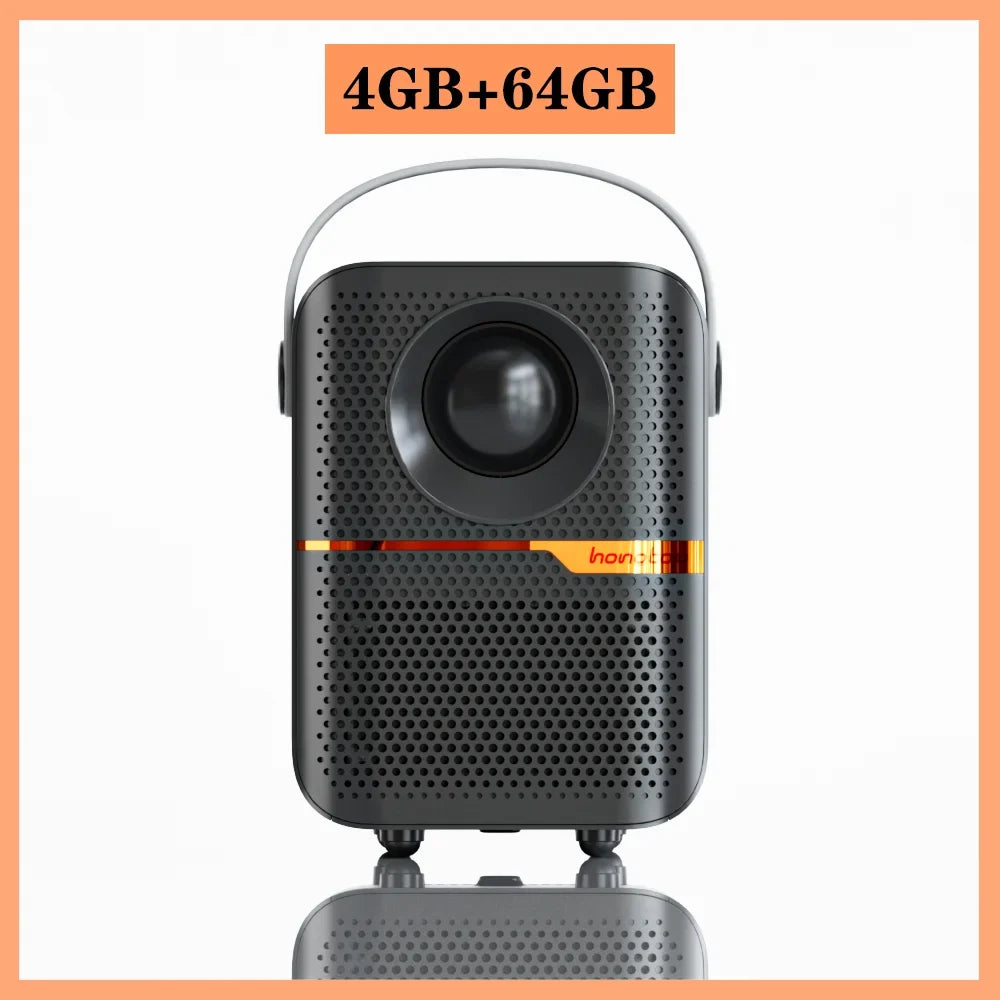 HONGTOP P10 Smart 4K Android WiFi Portable 1080P Home Theater Video LED Bluetooth Mini Projector 4GB 64GB Android 10  Projector