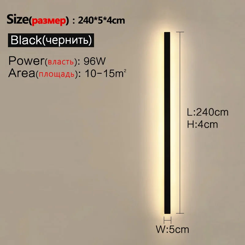 Waterproof Wall Light Outdoor Garden Wall lamps LED Lights Modern Nordic  Living Room TV Background IP65 110/220v Wall washer
