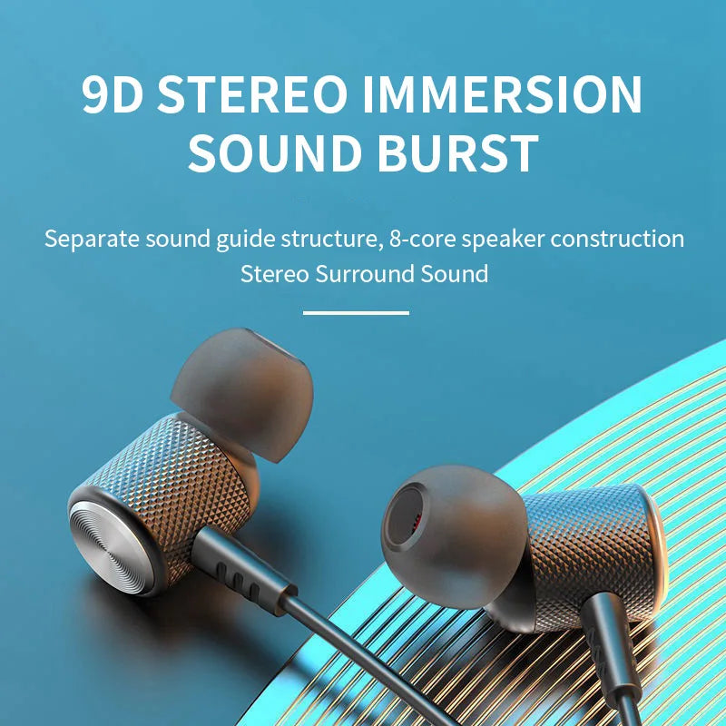 9D Stereo Surround Bluetooth Earphones Wireless Headphones Magnetic Sport Music Headset Neckband Neck-hanging Earbuds With Mic