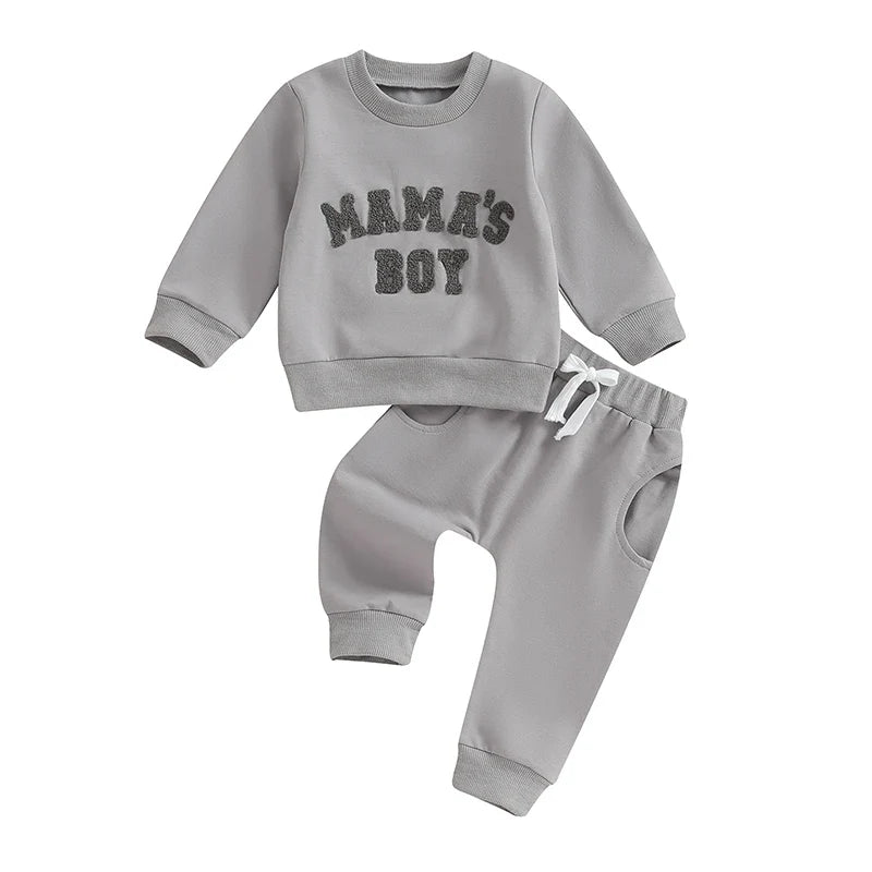 2023-09-20 Lioraitiin 0-3Y Newborn Toddler Baby Boy Fall Winter Outfits Letter Crewneck Sweatshirt Casual Pants Set 2Pcs Clothes