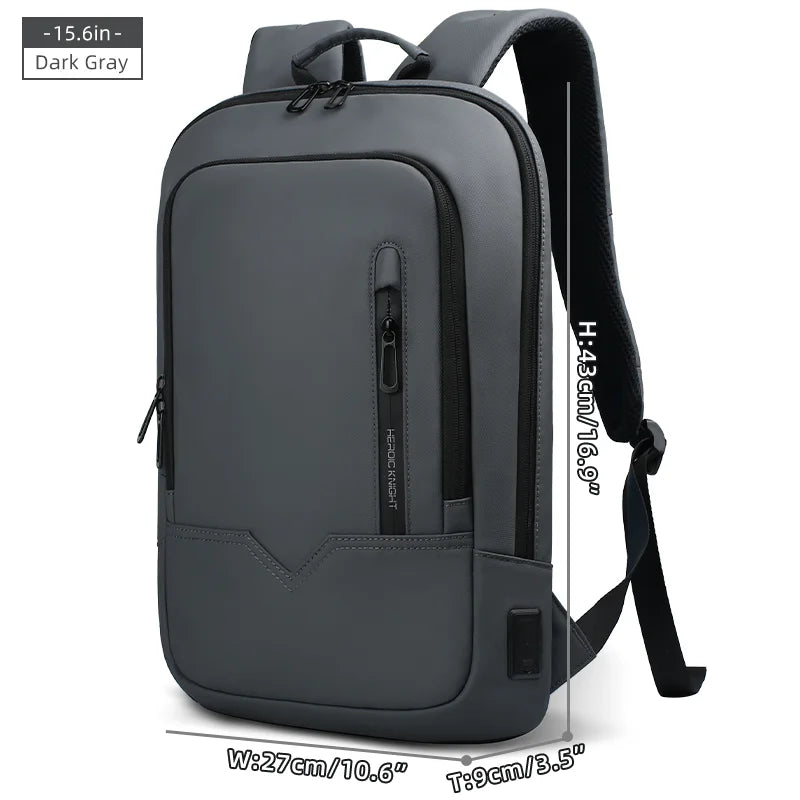 Heroic Knight Laptop Work Backpack Slim Men Waterproof Multifunctional 15.6"17" Business Trip Backpack Fashion Male School Bag