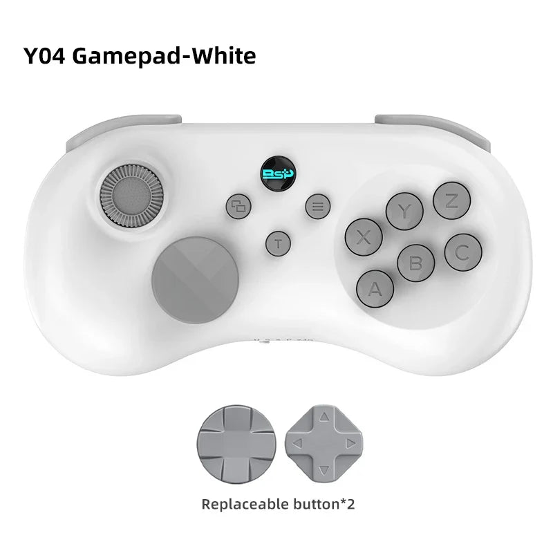 Y04 Game Controller 6-key Fighting Game Controller with Adjustable Height Hall Joystick Supporting PC/IOS/Switch/Android