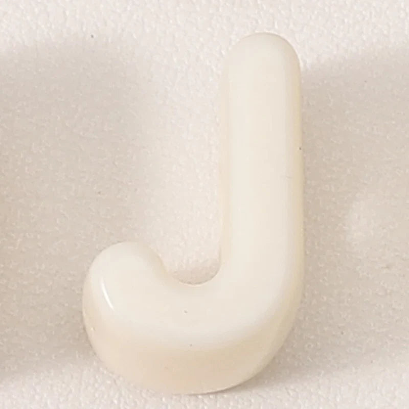20pcs Beige Acrylic Large Hole Letter Loose Beads DIY Necklace Bracelet Mobile Phone Chain Bag Pendant Jewelry Accessories