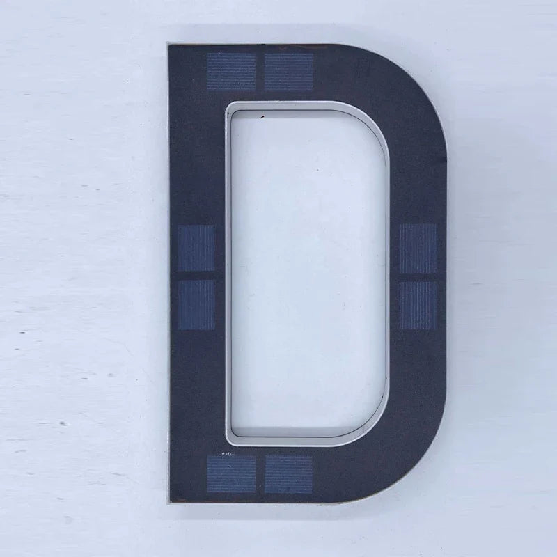 LED Solar House Number Light Waterproof Address Sign Modern Light Sensor Door Plate for Outdoor Home Yard Wall Decoration Use