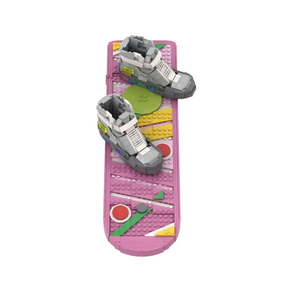 MOC Movie Back to the Future Skateboard Bricks Model High Tech Skateboard Shoes Creative Building Blocks Toys Kids Birthday Gift