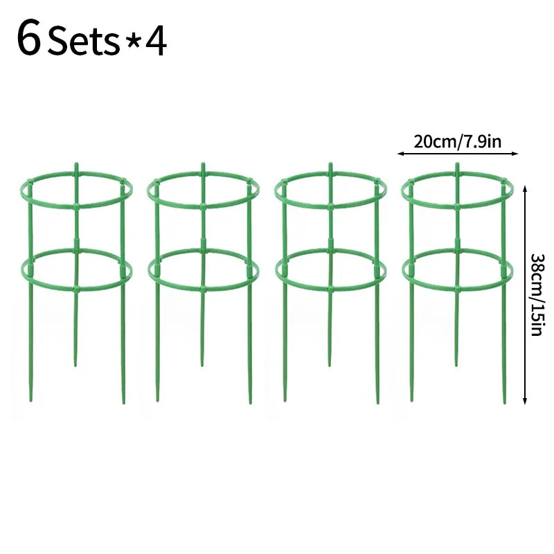 3/6/9/12Sets Plant Support Pile Stand Flowers Plant Arrangement Fixing Rod Plants Stake for Garden Supplies Home Yard Planting