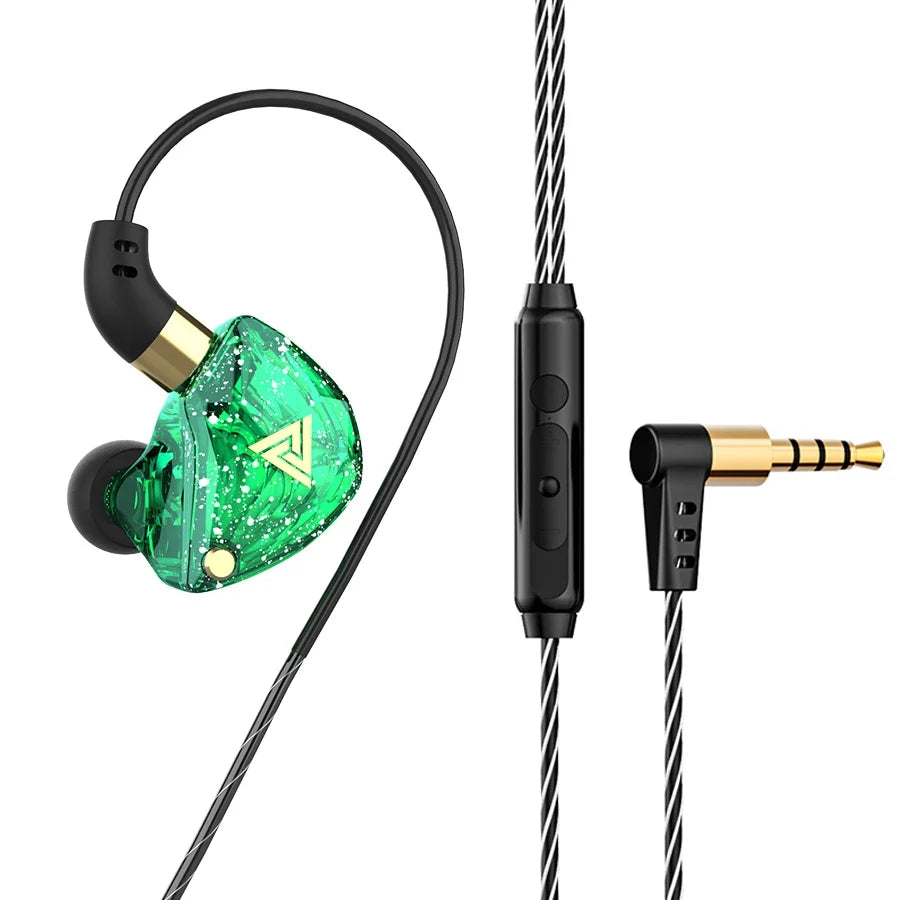 Original QKZ AK6 Copper Driver HiFi Wired Earphone 3.5MM Race Sport Headphone Bass Stereo Headset Music Earbuds In Ear With Mic