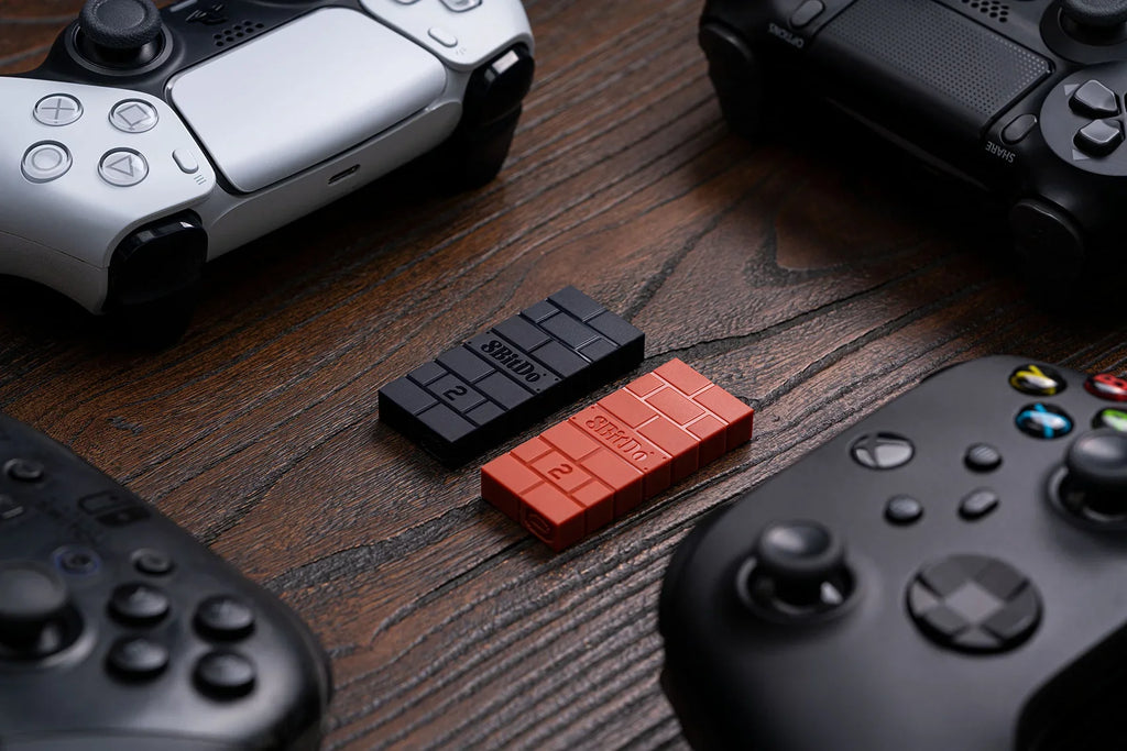 8BitDo USB Wireless Bluetooth Adapter 2 Receiver for Nintendo Switch 1, 2 PS1 Raspberry Pi Mini PS4 Controller for PS5 Handle