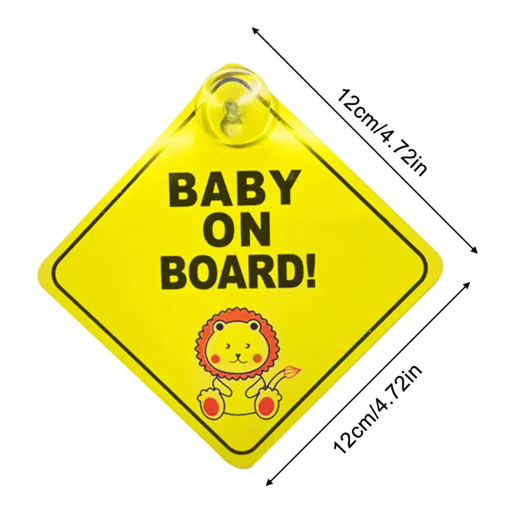 Baby On Board BABY IN CAR PVC Stickers Safety Reflective Tuning Cartoon Window Decals Automobiles Personalized Ornaments