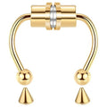 1/2/3/4/5Pcs Fake Magnetic Stainless Steel Nose Rings,Non Piercing Septum Rings Magnetic Nose Ring Clip On Nose Rings Jewelry