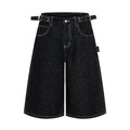 American Retro Baggy Wide Leg 3/4 Length Jean Women Y2K Vintage Spring