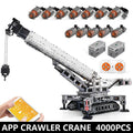 Mould King 17002 Technical Car Toys The MOC-10123 RC Motorized Crane Liebherred LTR 11200 Truck Model Building Blocks Kids Gifts