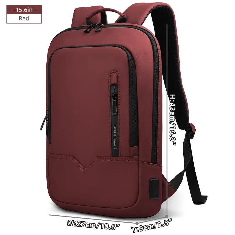 Heroic Knight Laptop Work Backpack Slim Men Waterproof Multifunctional 15.6"17" Business Trip Backpack Fashion Male School Bag