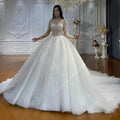 Elegant Lace Appliques Women Wedding Dresses A-Line Bridal Gowns Mopping Length Princess 50cm Tail Vestidos De Novias Customized