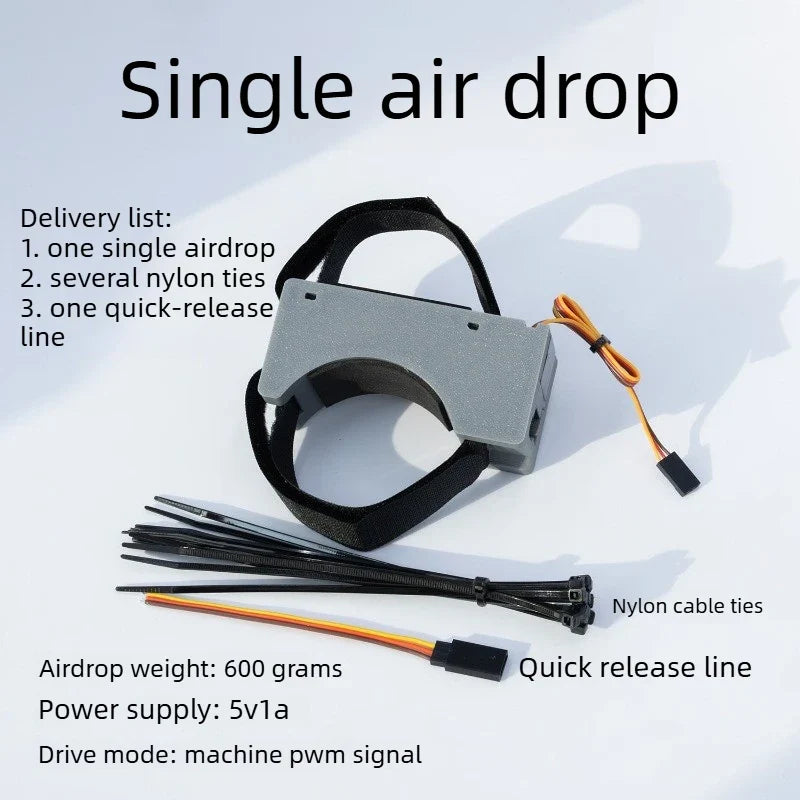 Reinforced FPV Drone Airdrop System (Pro Version) — High Payload Capacity, Strap-Mounted  For Firefighting and Rescue Drills