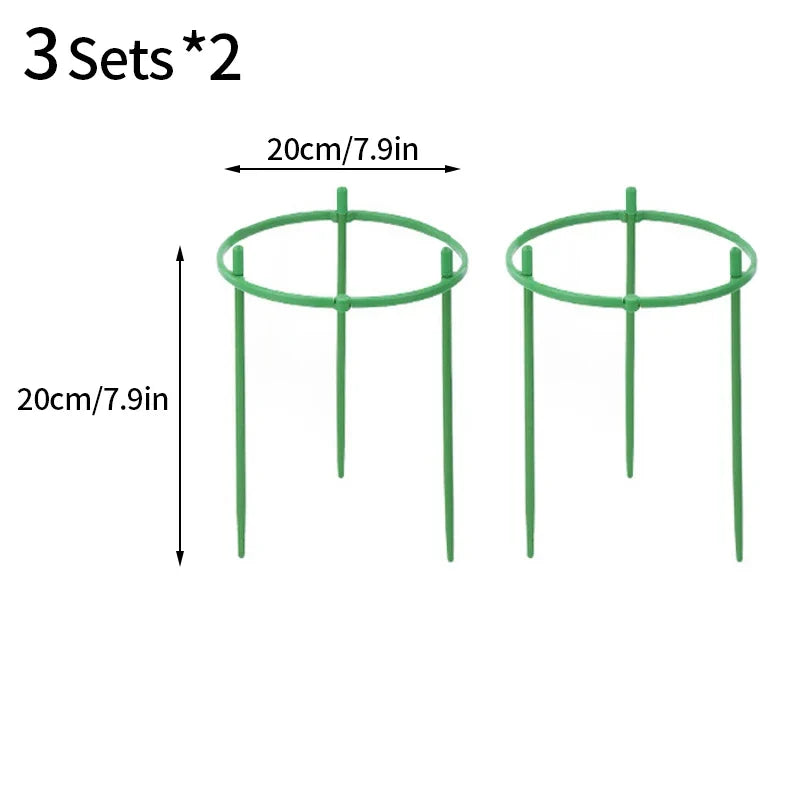 3/6/9/12Sets Plant Support Pile Stand Flowers Plant Arrangement Fixing Rod Plants Stake for Garden Supplies Home Yard Planting