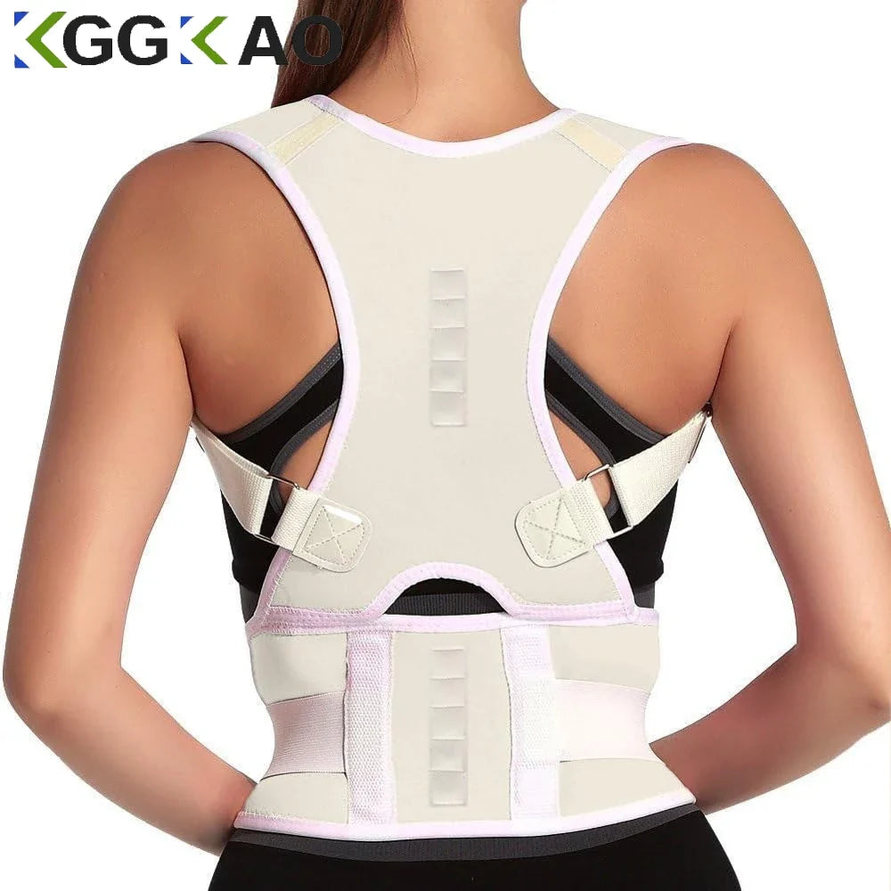 Back Brace Posture Corrector,Magnetic Lumbar Back Support Belt-Back Pain Relief,for Lower and Upper Back Pain Men & Women