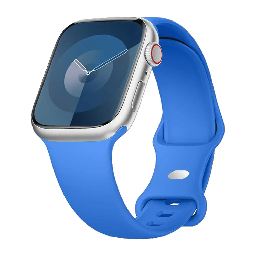 Silicone Strap For Apple Watch Bands 40mm 44mm 46mm 45mm 41mm 49mm 42 Correa Bracelet iWatch series ultra3 2 7 8 9 se 10 11 band