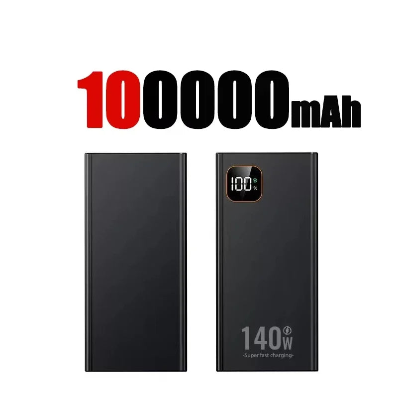 Lenovo 140W Super Fast Charging 2027 CCC Ultra Capacity 500000mAh Portable Charger Power Bank For IPhone Samsung