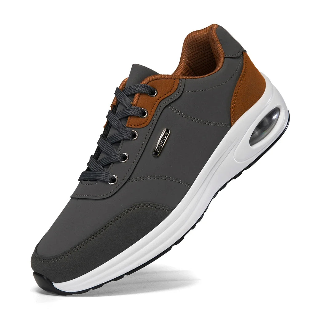 Men's Casual Sports Shoes Waterproof Walking Sports Shoes Casual Men's Leather Sports Shoes Non-slip Shoes Men's Tennis Shoes