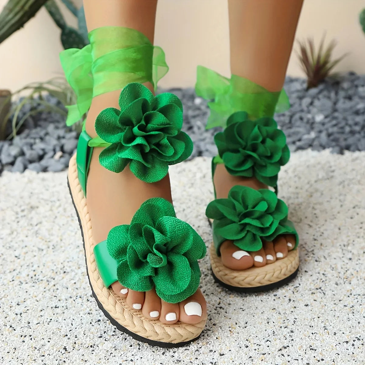 Women's Floral Platform Sandals