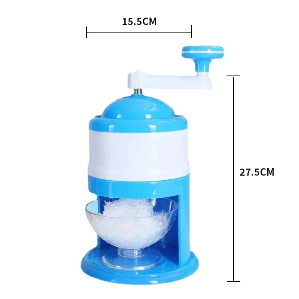 Ice Shaver Snow Cone Hand Crank Ice Crusher Portable Ice Machine with Shaved Ice Bowl Cone Maker for Home Office Outdoor Camping