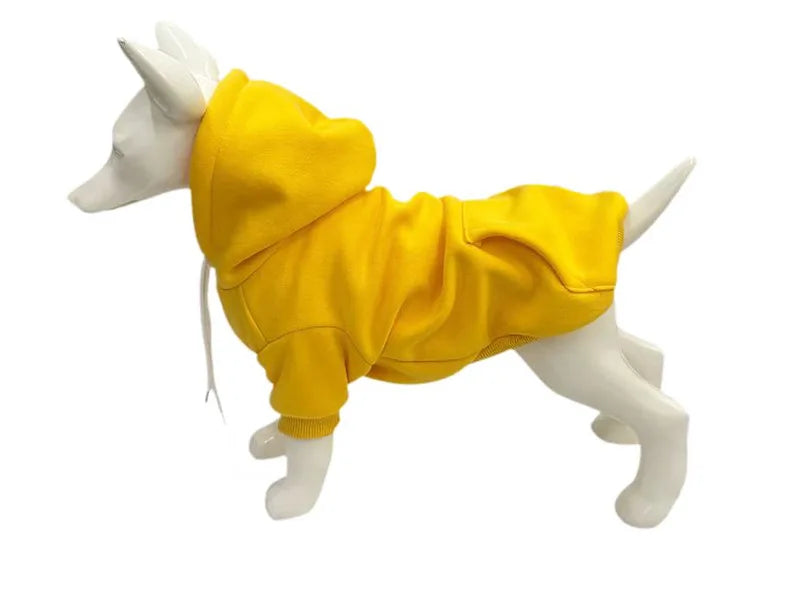 Winter Dog Clothes for Small Dogs Warm Fleece-Lined Hoodie Cozy Cotton Pullover Sweater Puppy Cute Pet Outfits for Cold Weather