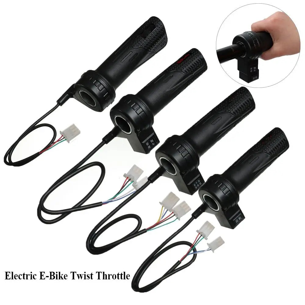 Electric E-Bike Twist Throttle 12V 24V 36V 48V Speed Handlebar Throttle Universal Electric Scooter Twist Cycling Throttle Grip