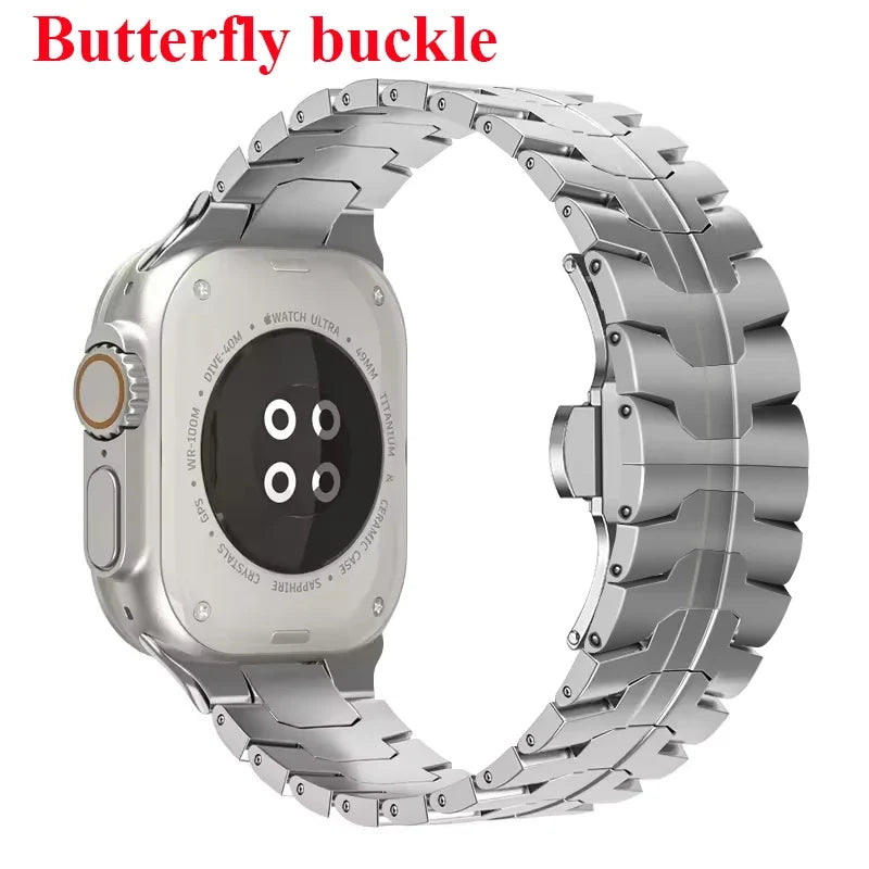 Stainless Steel Strap For Apple Watch Series 12 11 10 9 8 SE 3 46mm 45mm 42mm 44mm Metal Bracelet Band iWatch Ultra 4/3/2/1 49mm