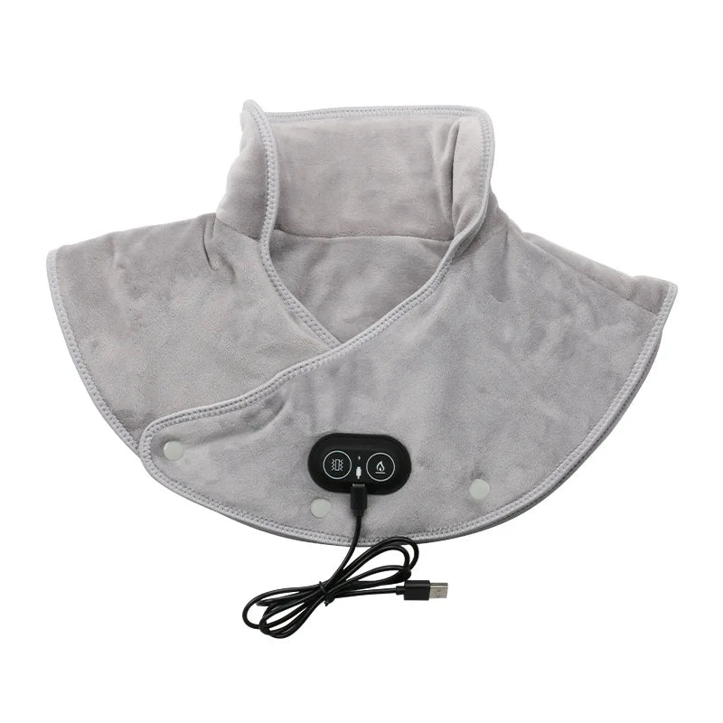 Electric Heating Shoulder Neck Pad Cervical Wrap Three Gear Thermal Compress Massager Vibration Shawl Warm Back Tool Relax Brace