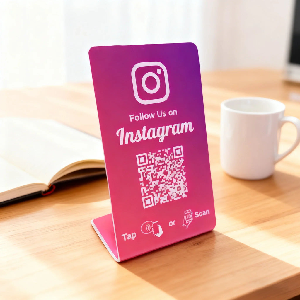 Nfc 215 programmable QR code Google Review Card NFC station table NFC Instagram Facebook TK card standing brand bracket
