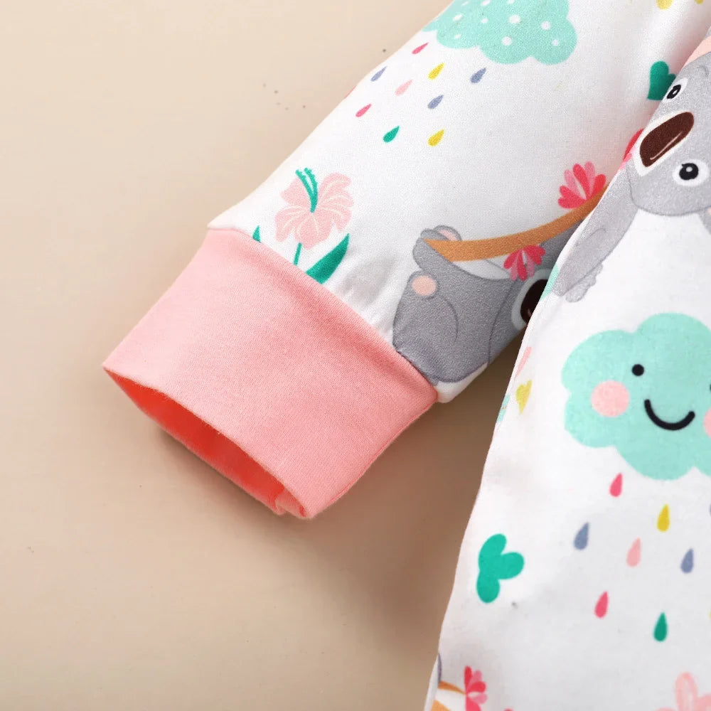 0-12 Months Newborn Baby Girl Clothes Long Sleeves Cute