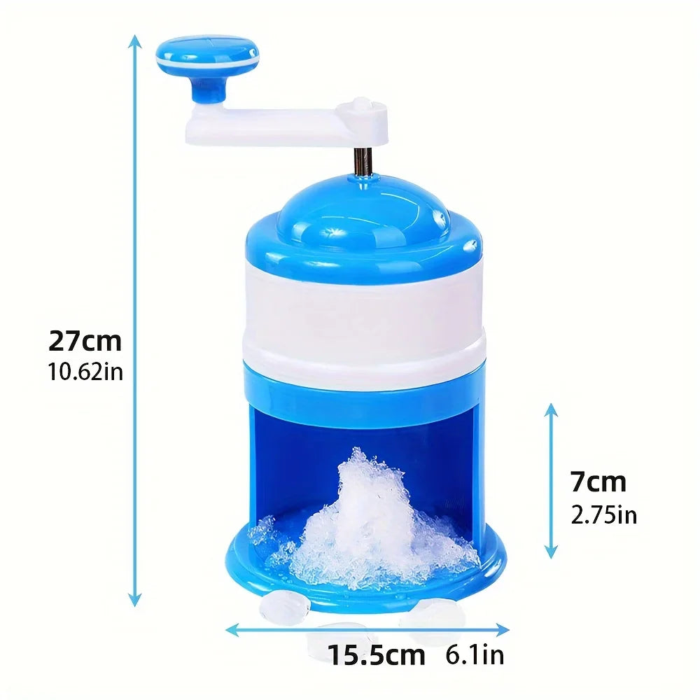 Hand Crank Ice Shaver Machine - Snow Cone Crusher & Slushy Maker with Durable ABS Construction for Summer Parties And Home Use