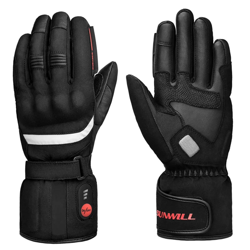 Savior Heat Winter Motorcycle Heated Gloves 7.4V Safe Outdoors Sports Electric Heating Waterproof Windproof KNUCKLE EN13594
