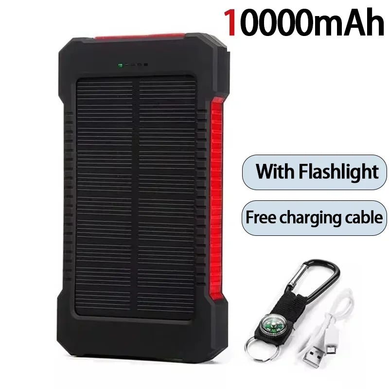 Lenovo 500000mAh Large Capacity Solar CCC Power Bank Super Fast Charging Portable External Battery For Travel  Outdoor Emergency