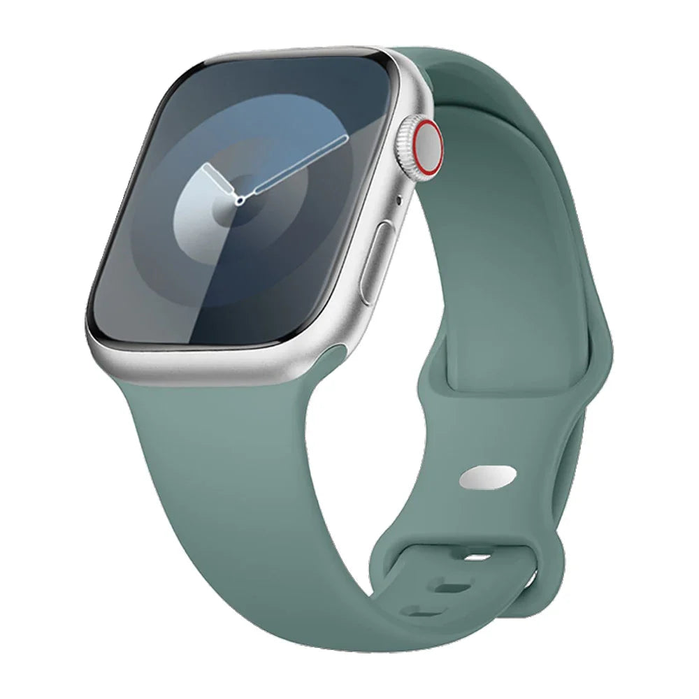 Silicone Strap For Apple Watch Bands 40mm 44mm 46mm 45mm 41mm 49mm 42 Correa Bracelet iWatch series ultra3 2 7 8 9 se 10 11 band