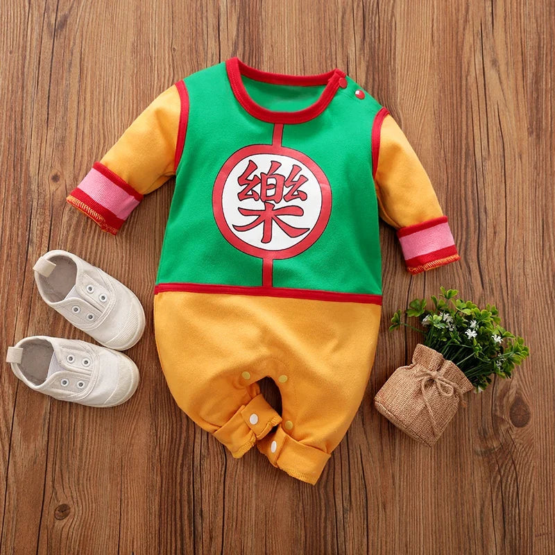 Newborn Baby Anime Cape Style Children Long Sleeve Cotton Bodysuit, Cute Kids Boys Girls Romper